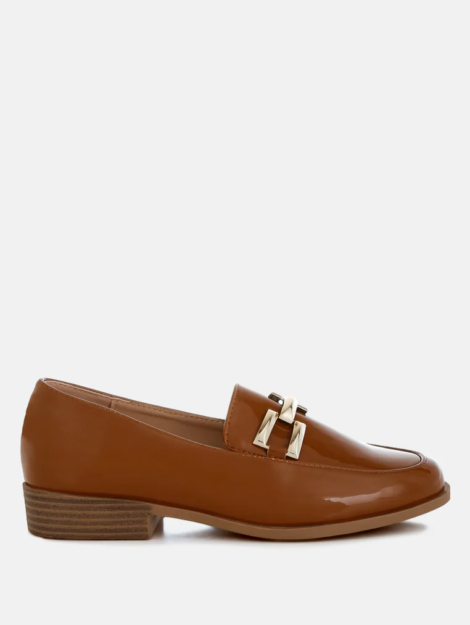 Women Patent Faux Leather Loafers 1