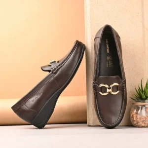 Women Premium Leather Loafers (W-Catrina-11-Brown) Brown