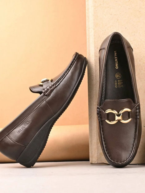 Women Premium Leather Loafers (W-Catrina-11-Brown) Brown 1
